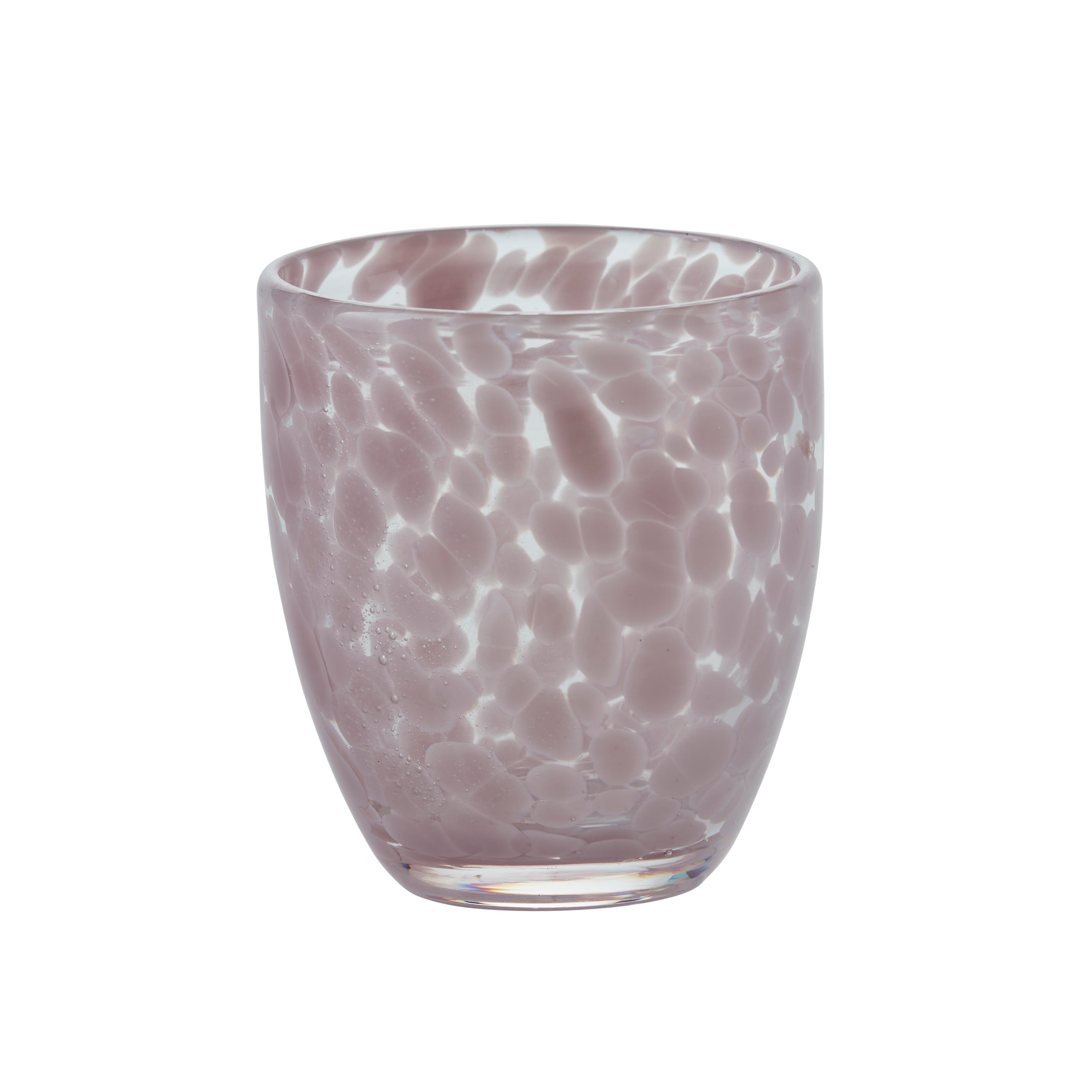 Dots vandglas, rosa - H10 cm.